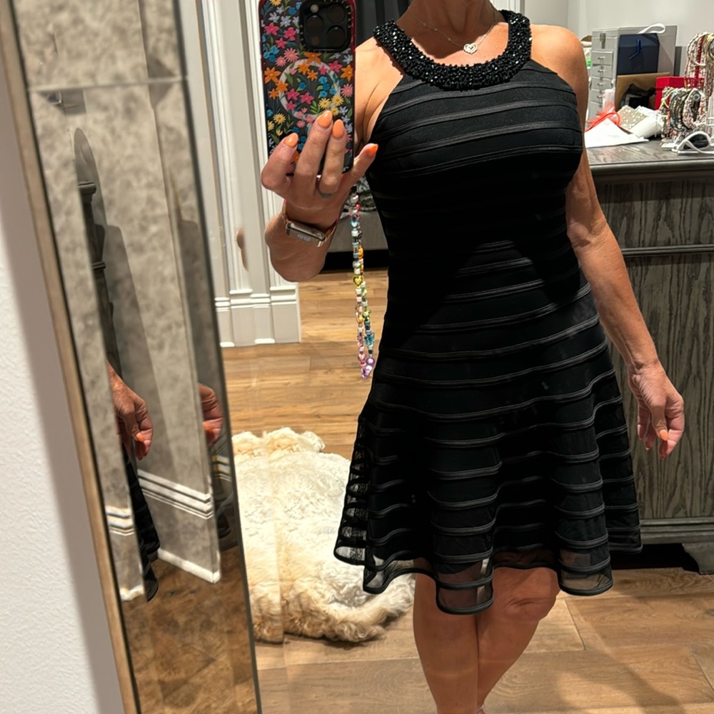Betsy Adam size 8 black cocktail dress